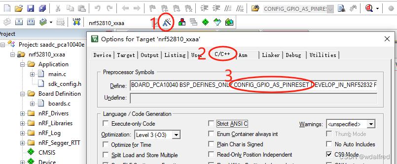 nRF52810的RESET引脚P0.21如何作为普通GPIO使用